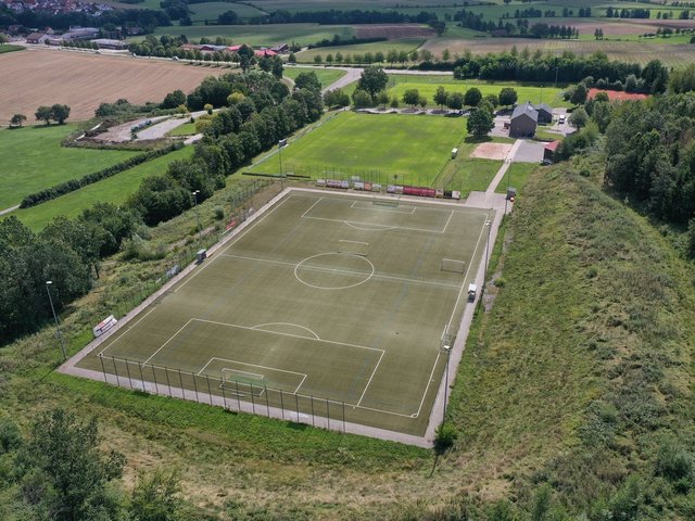 Allwetterplatz Luftansicht